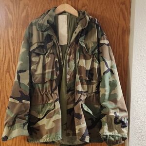 Vintage US Army Woodland Camo M65 Jacket